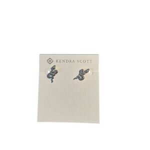 Kendra Scott Lyle Snake Earrings in Rhodium and Pearl - NEW
